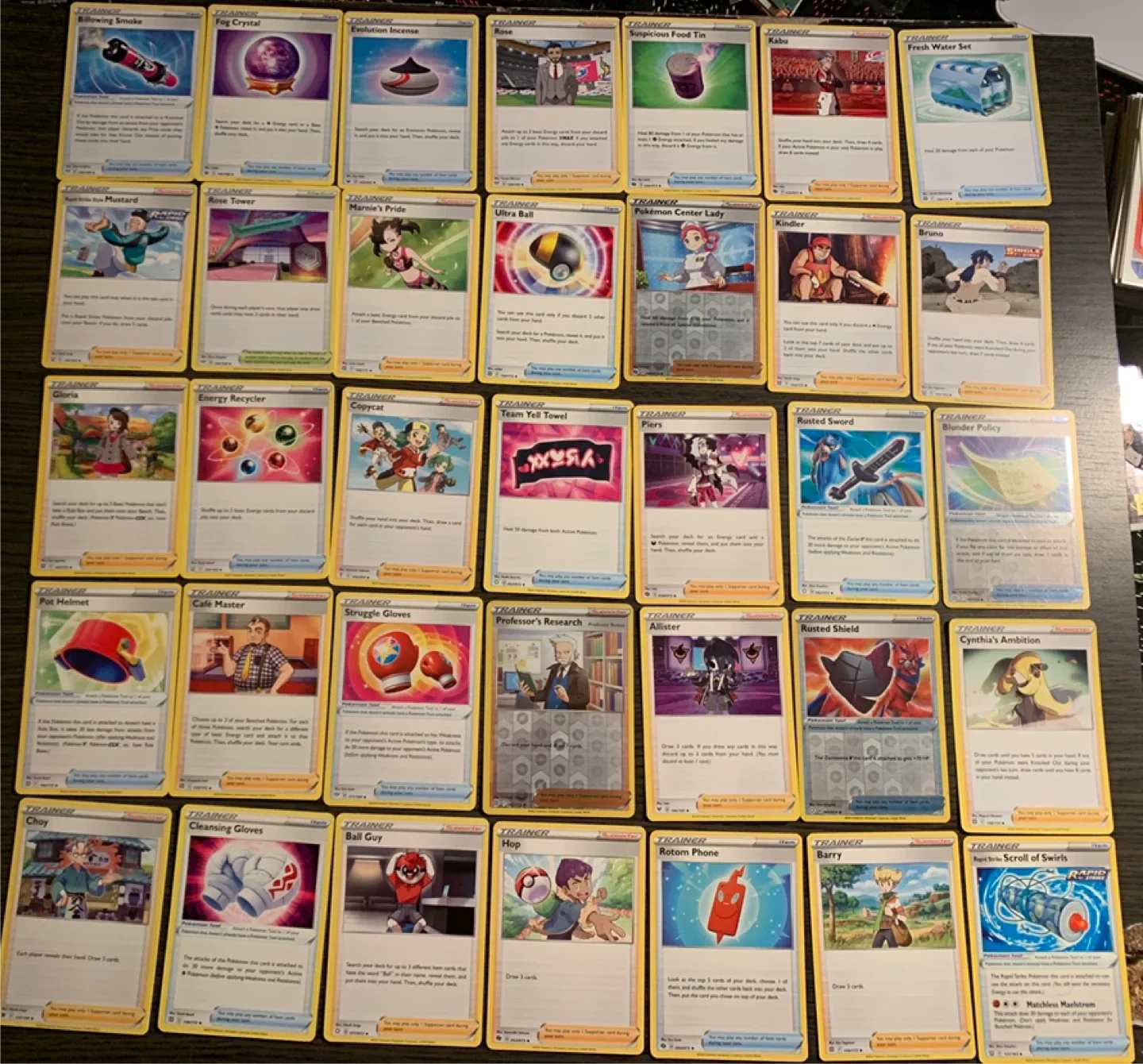 Pokemon Trainer Cards Lot