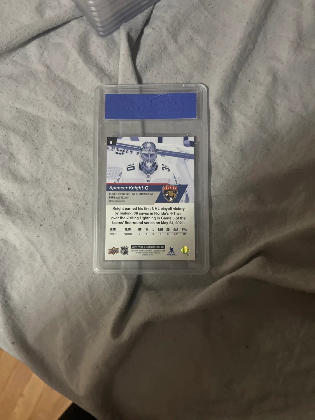 Spencer Knight Upper Deck Rookie Card - photo 2