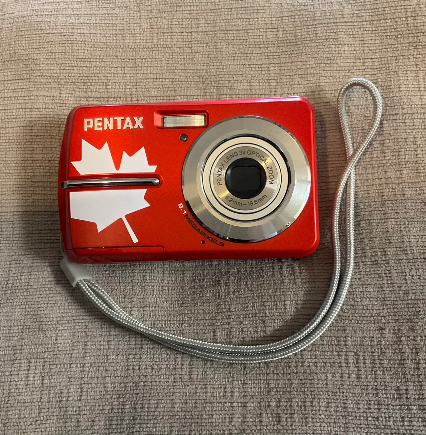 Pentax Optio E50 8.1MP Digital Camera - Red