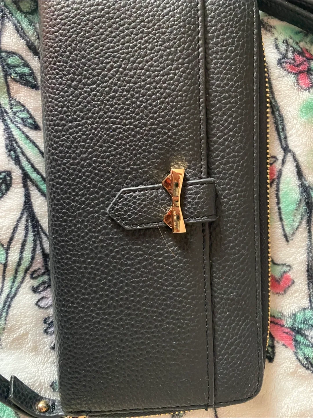 Kate Landry Black Wallet with Wrist Strap