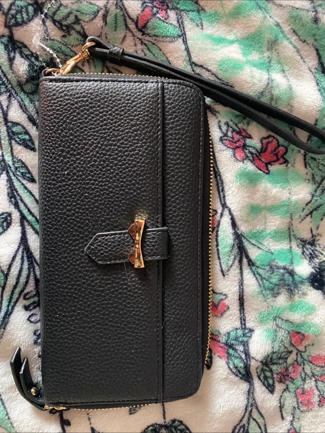 Kate Landry Black Wallet with Wrist Strap image indicator(2)