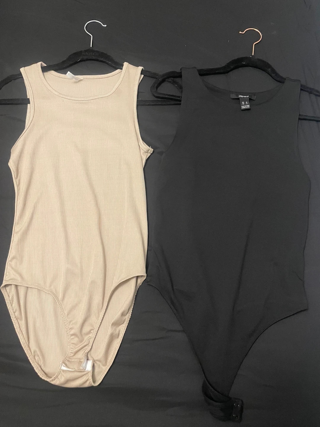 Forever 21 Bodysuits - Beige & Black - Size S