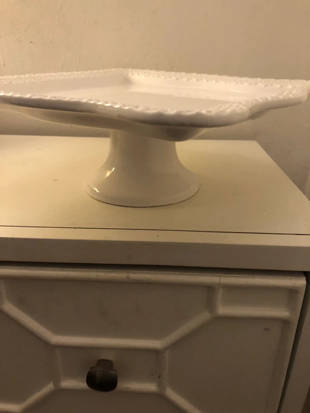 White Ceramic Cake Stand