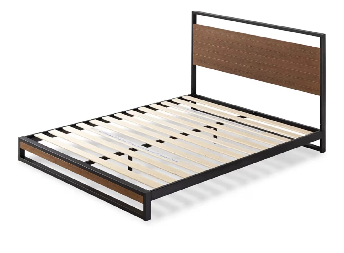 Queen Size Bed Frame with Headboard and Bamboo Wooden Slats - photo 2