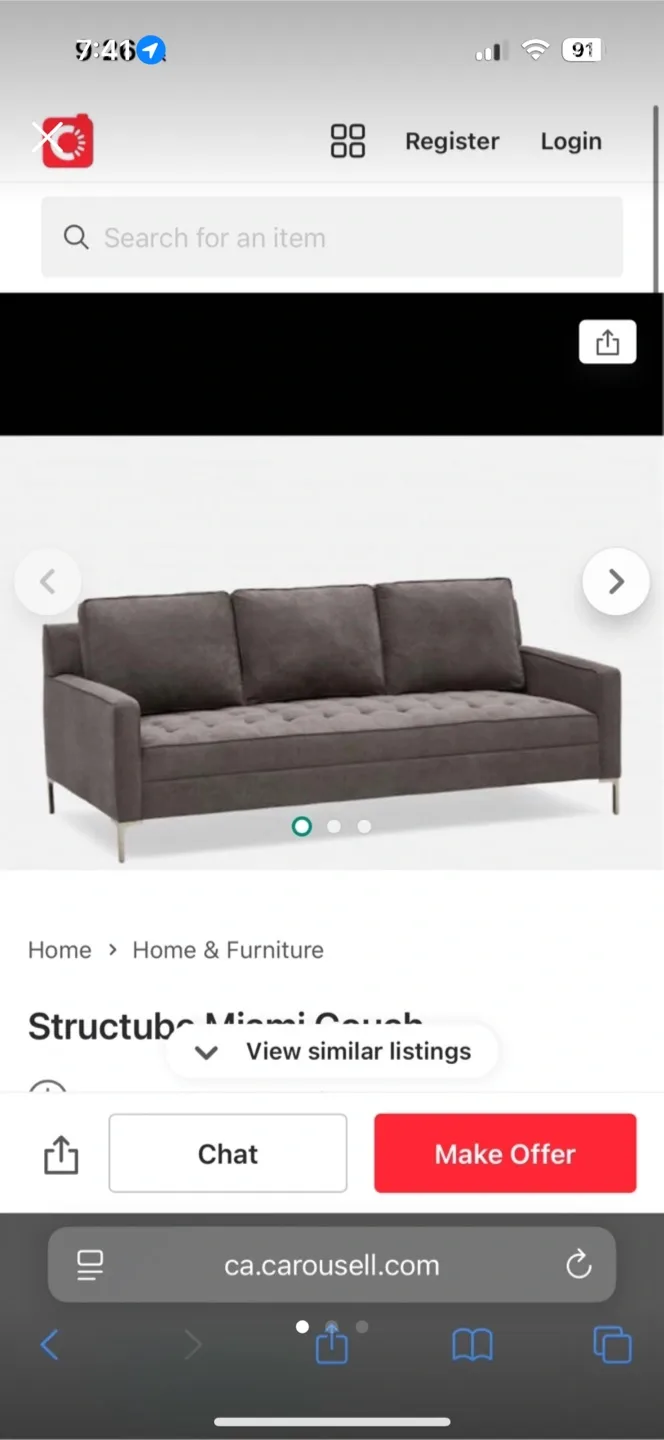 Structube Miami Couch - great condition great deal!