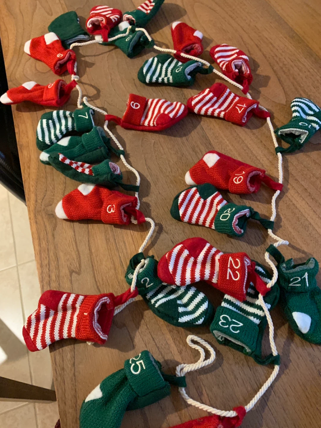 Christmas Advent Calendar with Mini Stockings