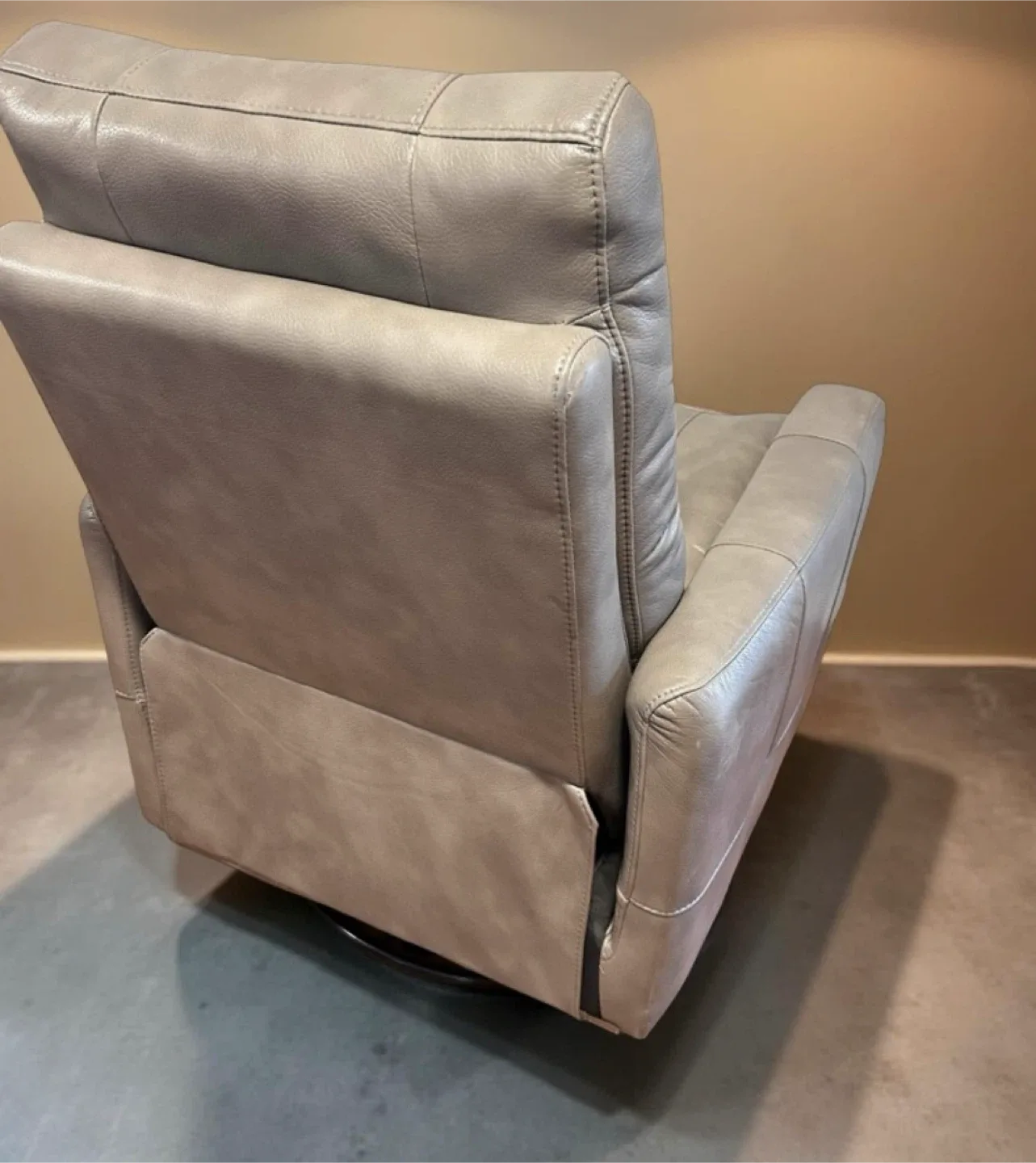 Grey Leather Swivel, Recline, Rocker image indicator(2)