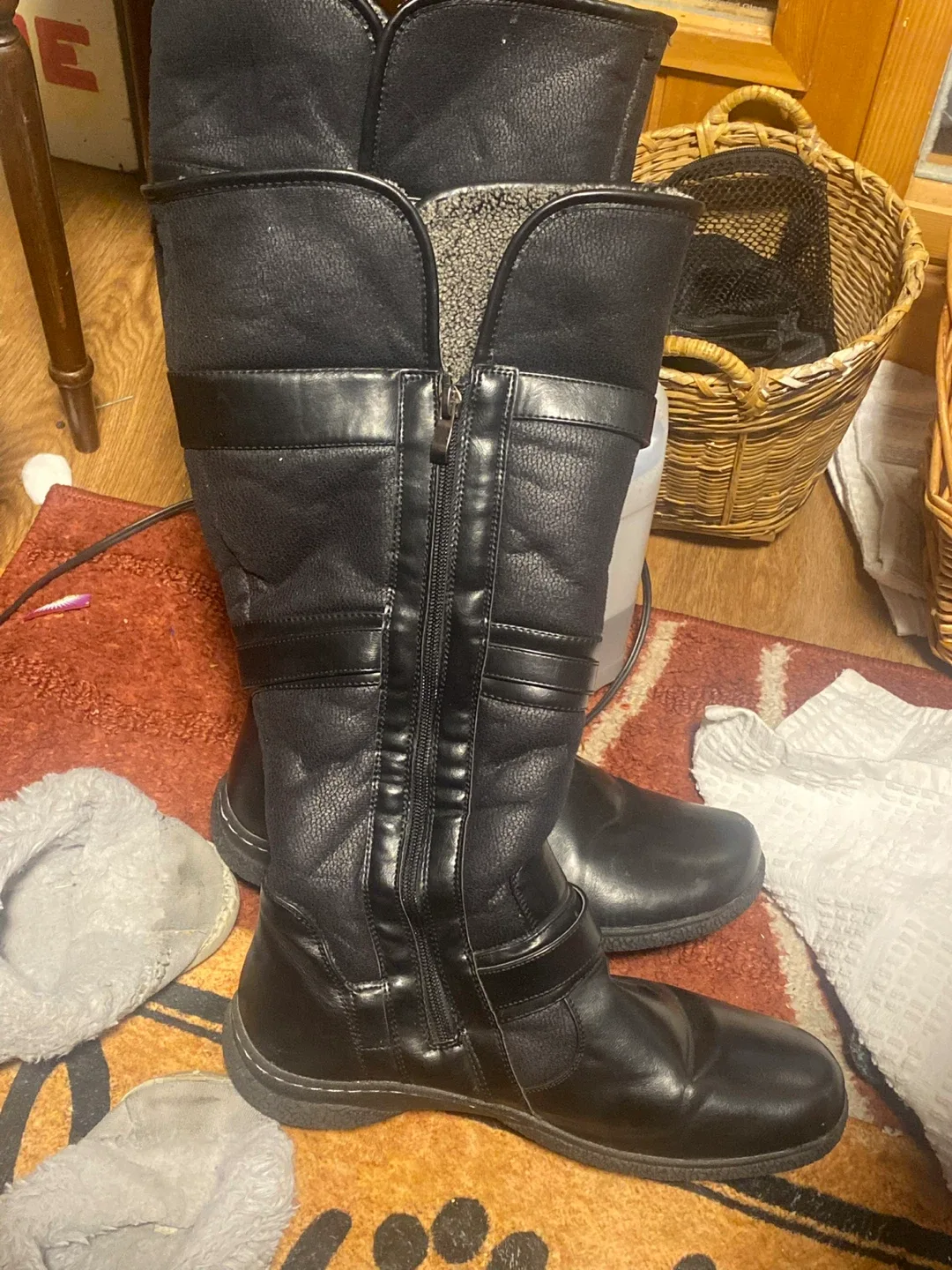 Black Knee-High Boots