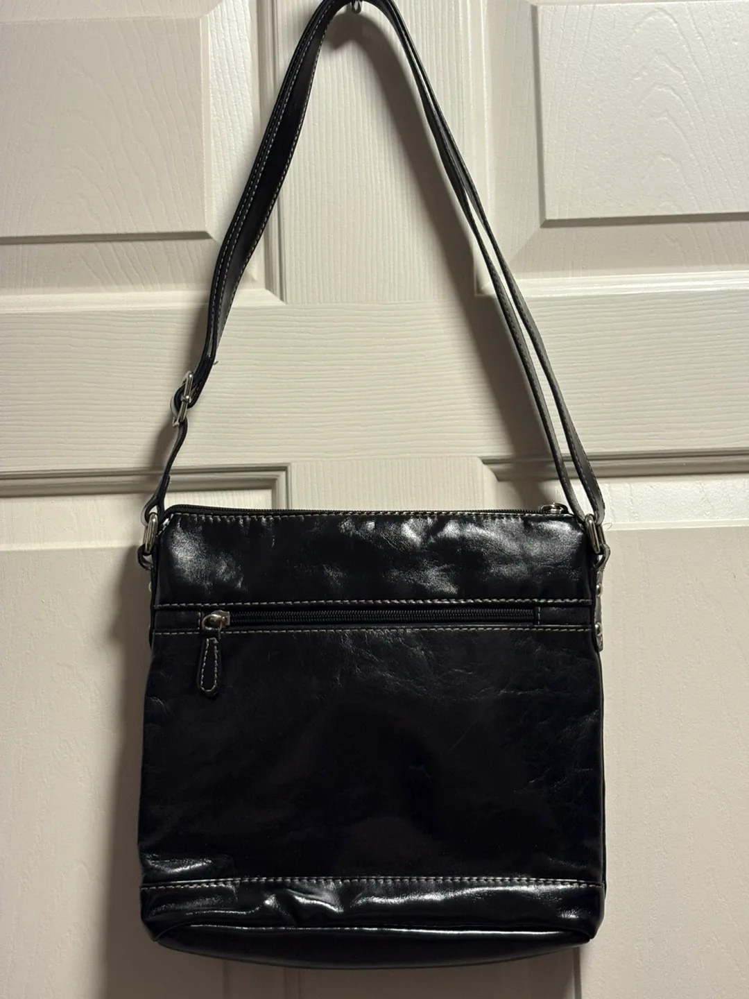 Gianni Bernini Black Leather Crossbody Bag image indicator(3)