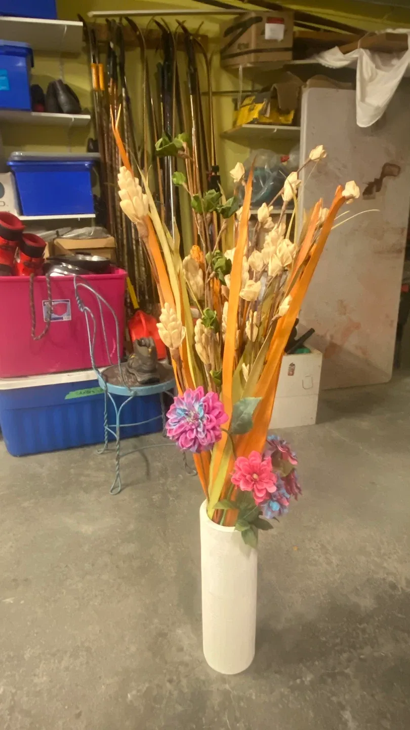 Tall Floral Arrangement in White Vase image indicator(2)