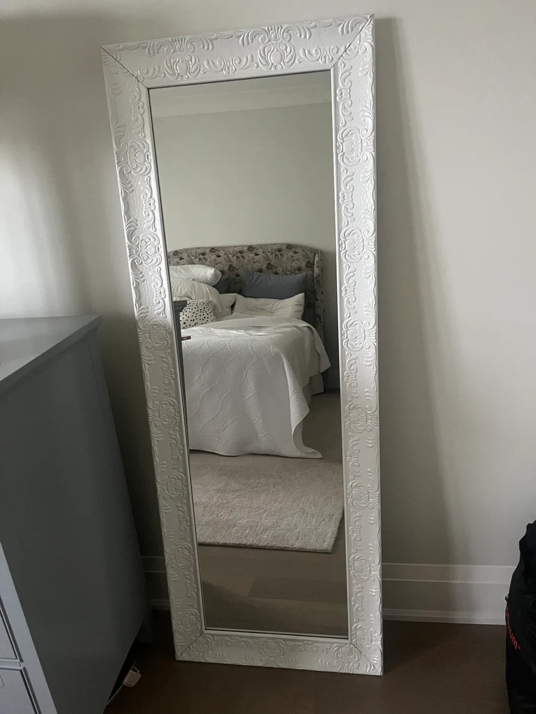 White Ornate Full Length Mirror