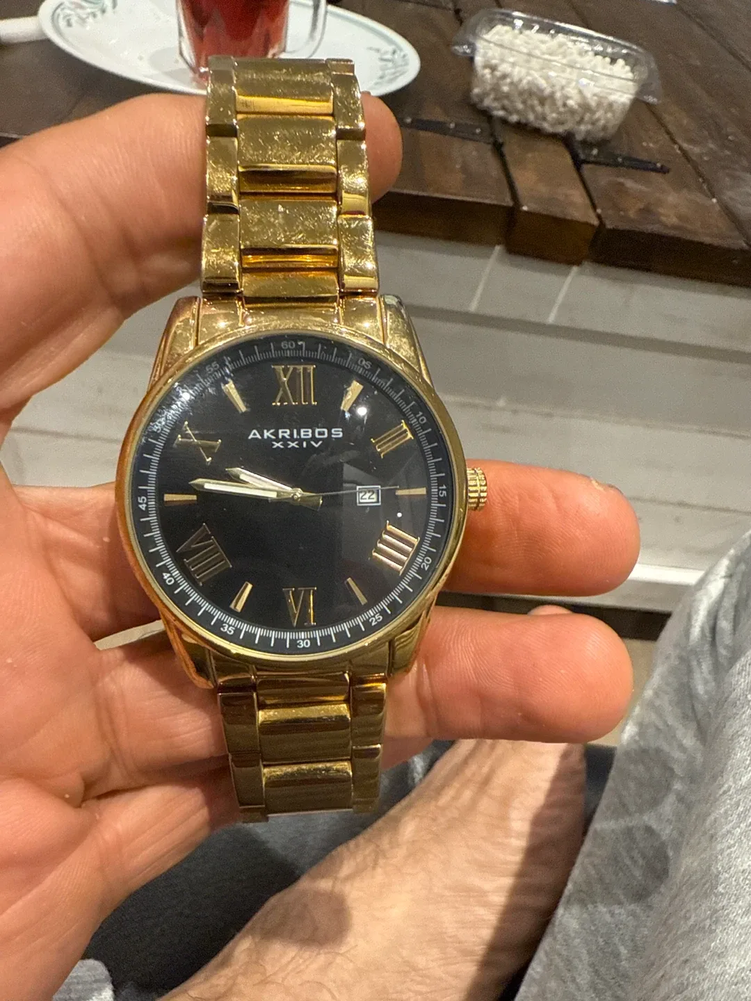 Akribos XXIV Gold Watch