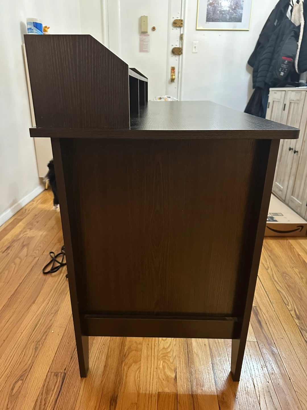 Black Wood Desk w/ outlets & storage - photo 5