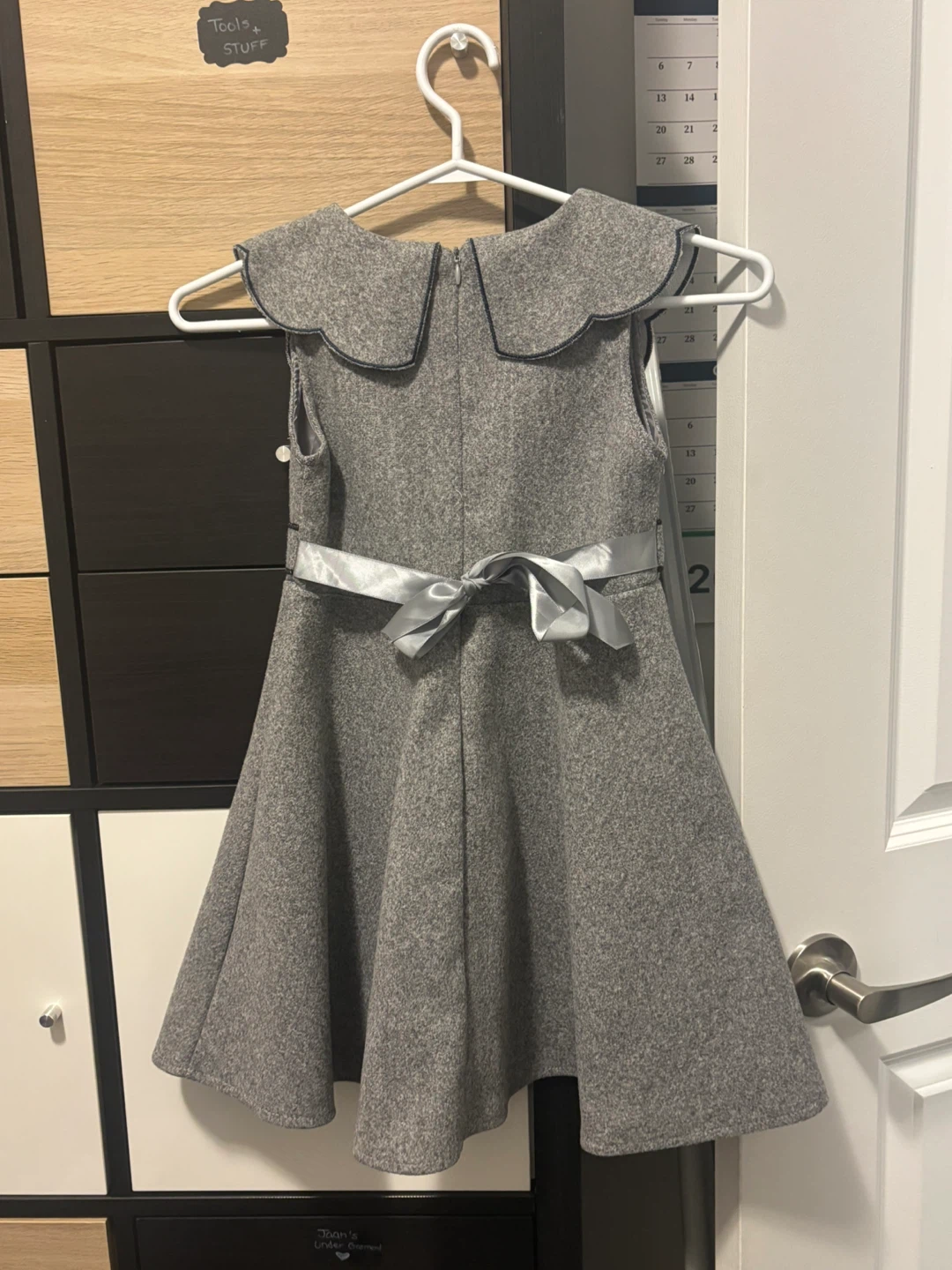 Grey Girls Dress with Bunny Details - photo 2