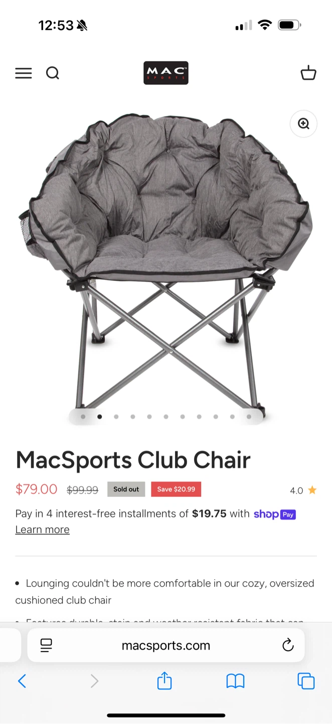 MAC Padded Club Chair