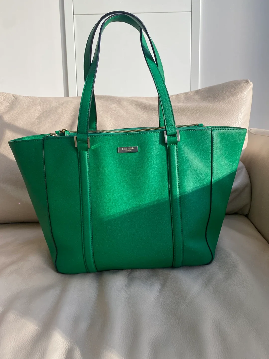 Large - Kate Spade Green Tote Bag