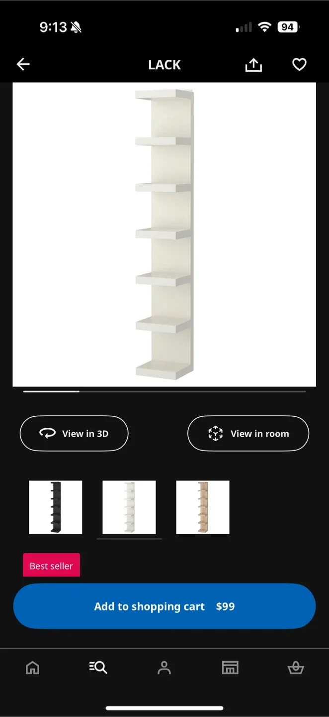 IKEA LACK Wall Shelf Unit, White