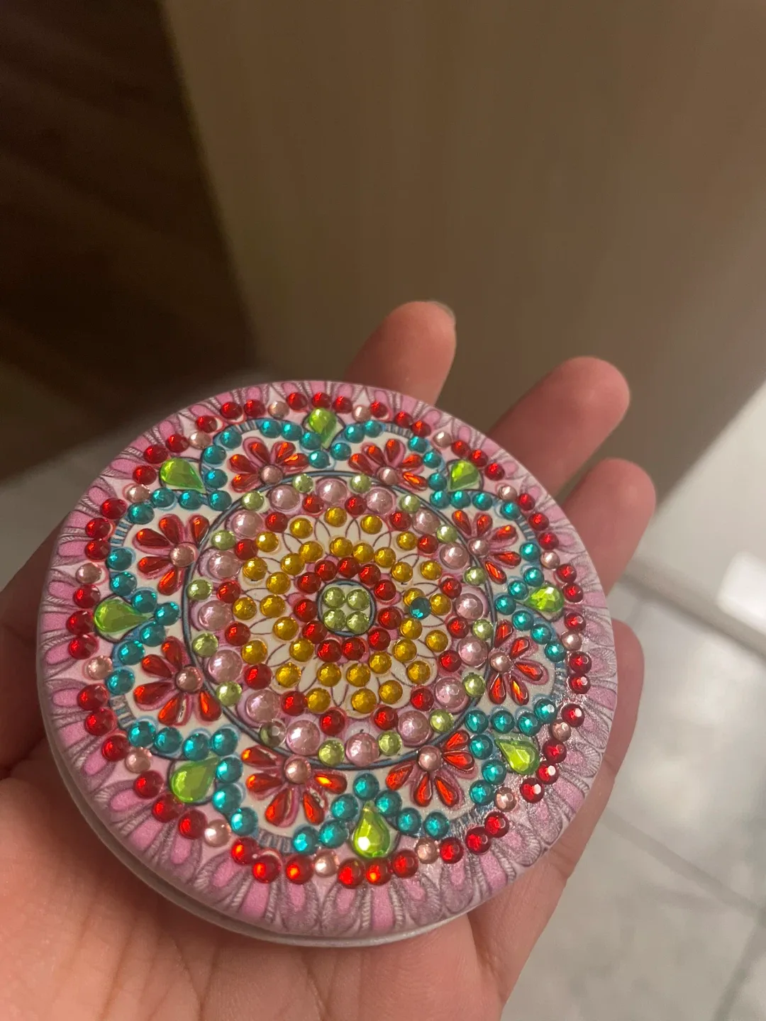 Handmade Jewelled Compact Mirror