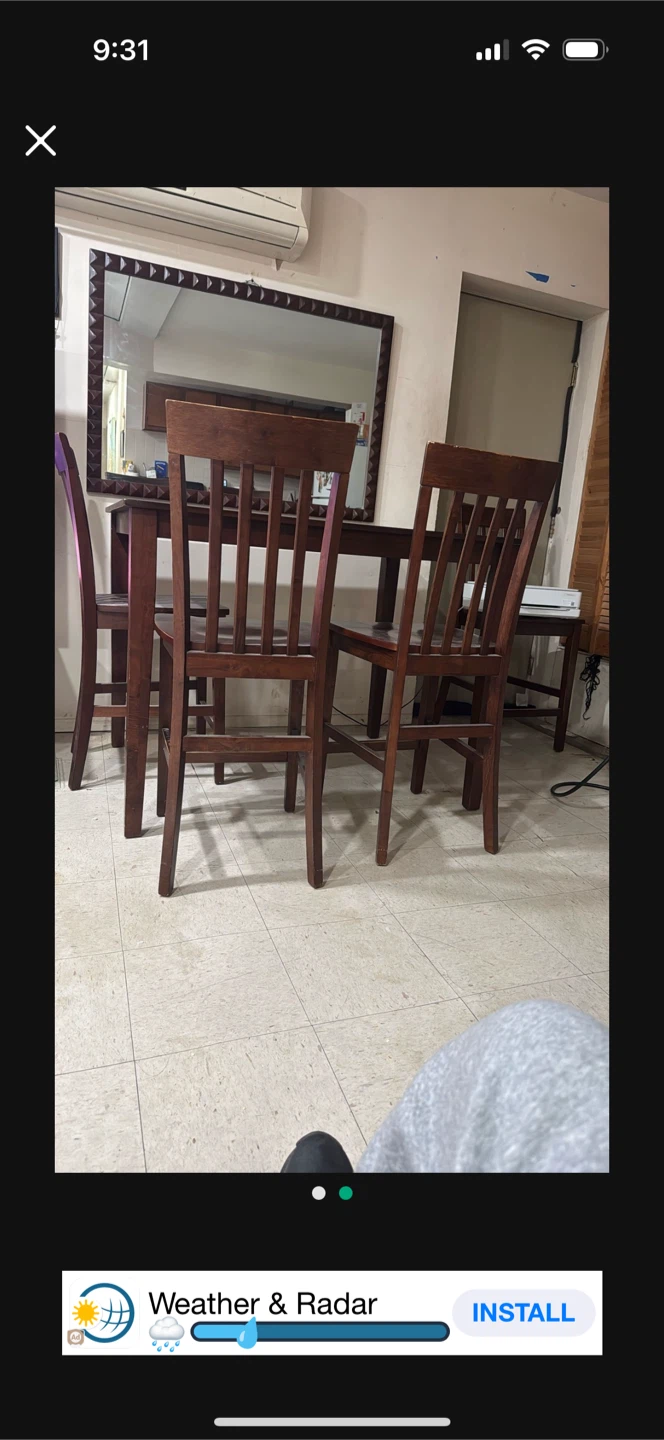 Table and chairs