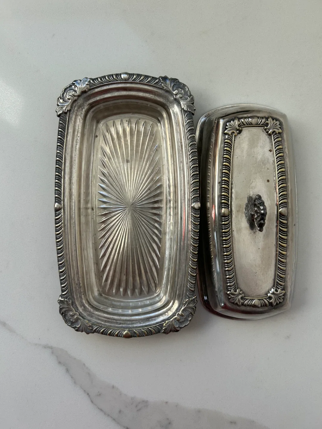 Vintage Silver Plated Butter Dish with Lid image indicator(8)