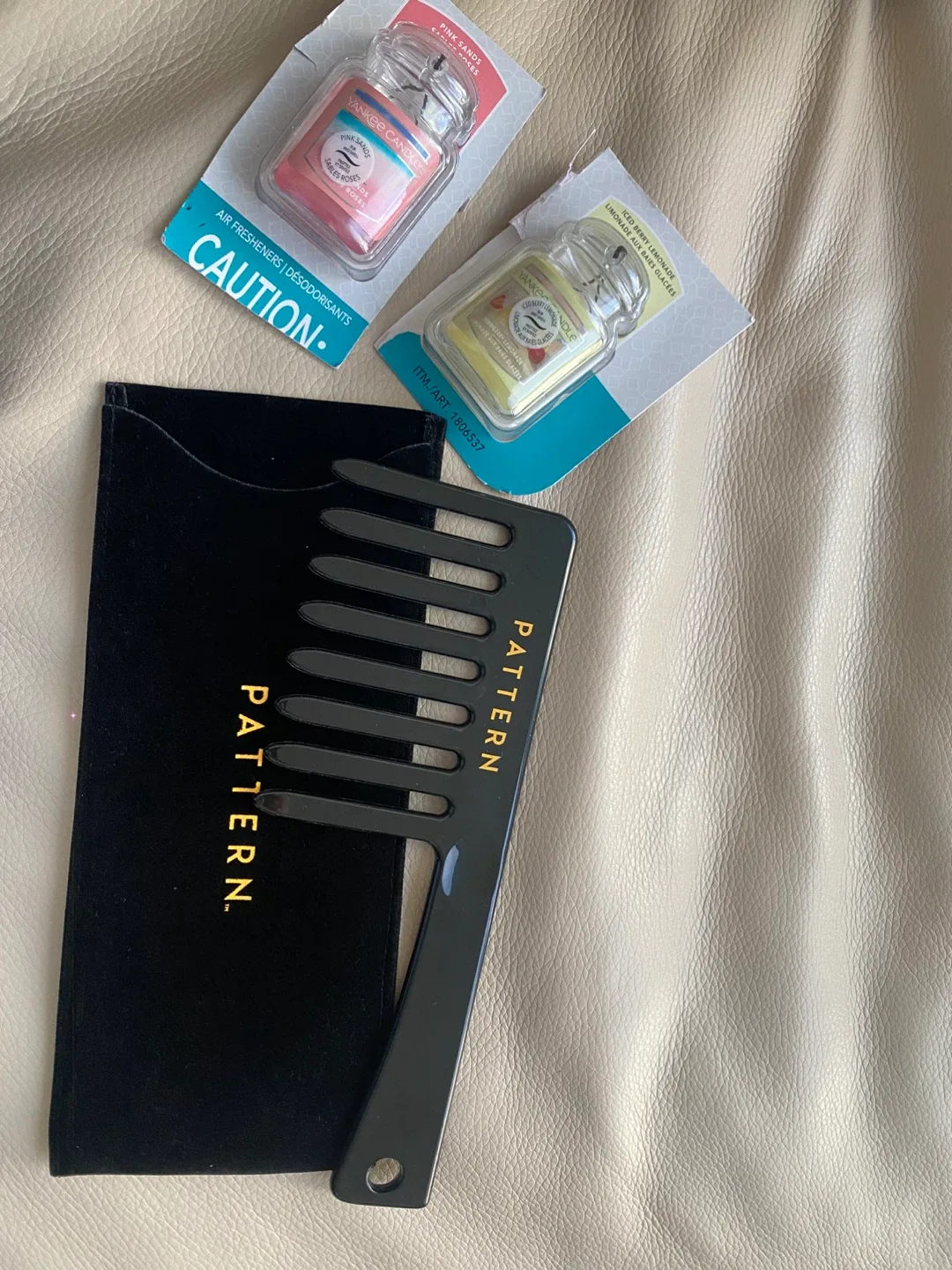 PATTERN Wide Tooth Comb + Yankee Candle Air Freshener