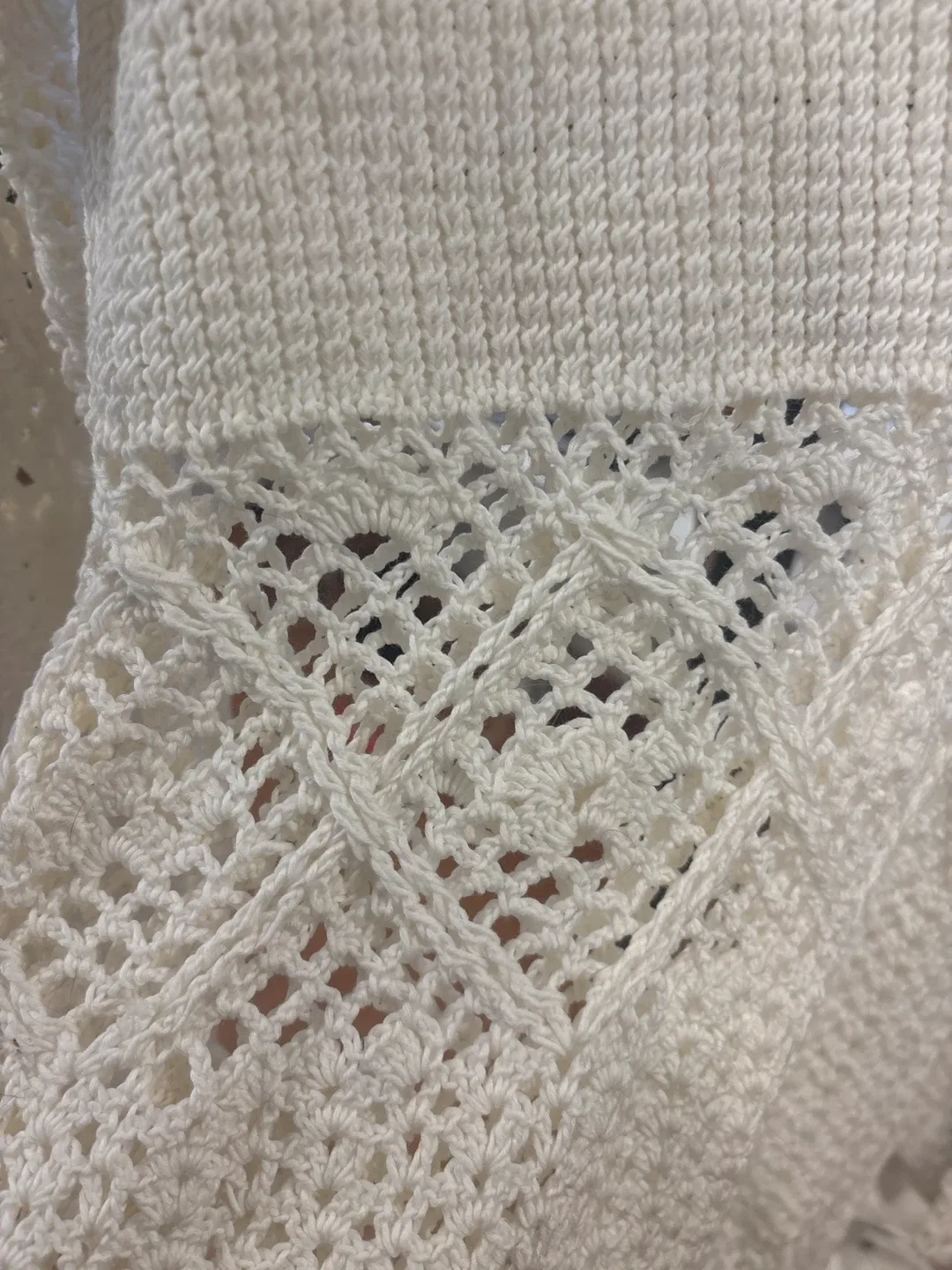 New York & Company White Crochet Dress - Size M image indicator(3)