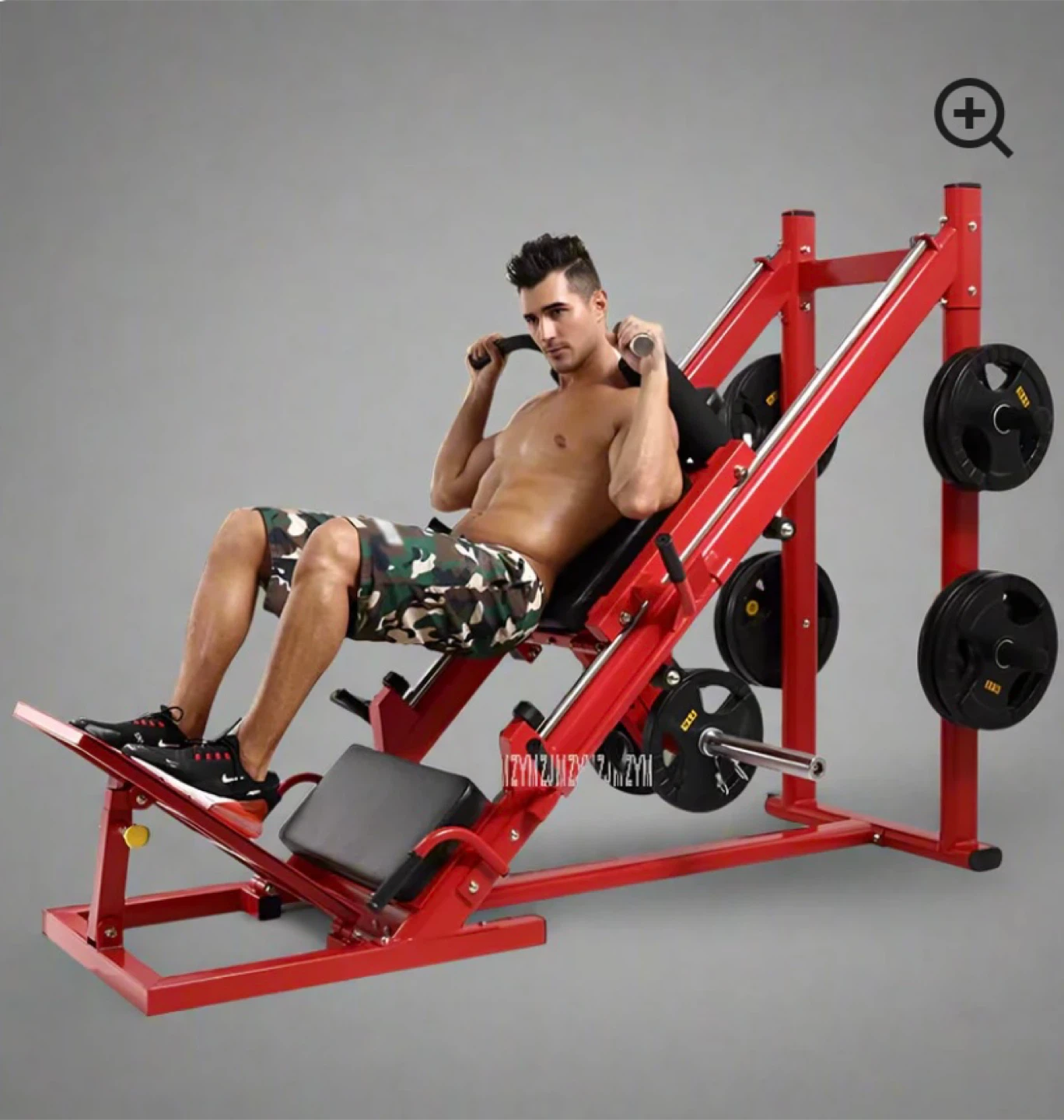 Commercial Squa/ Leg Press Machine w/ 340lbs of weights - photo 3