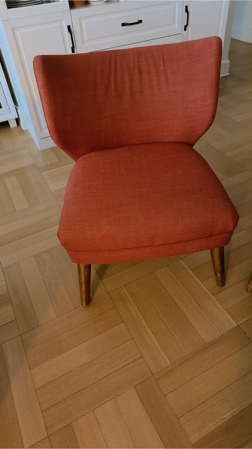 Rustic Orange Accent Chair