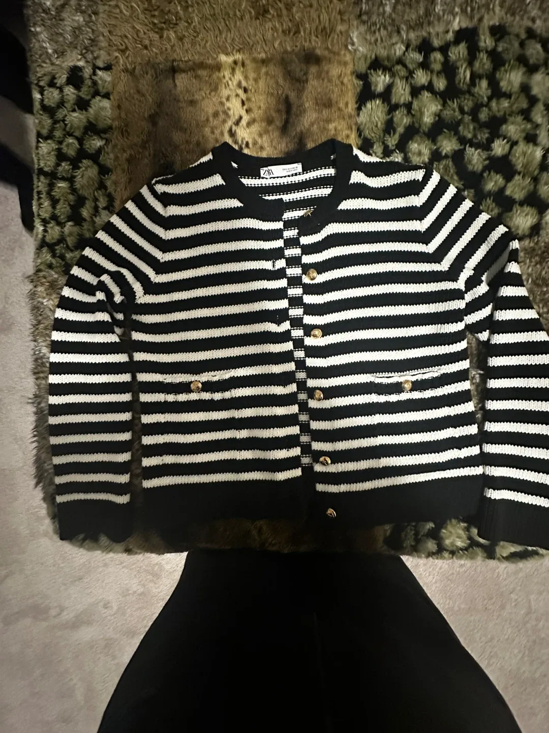 Zara Striped Knit Cardigan - Size S