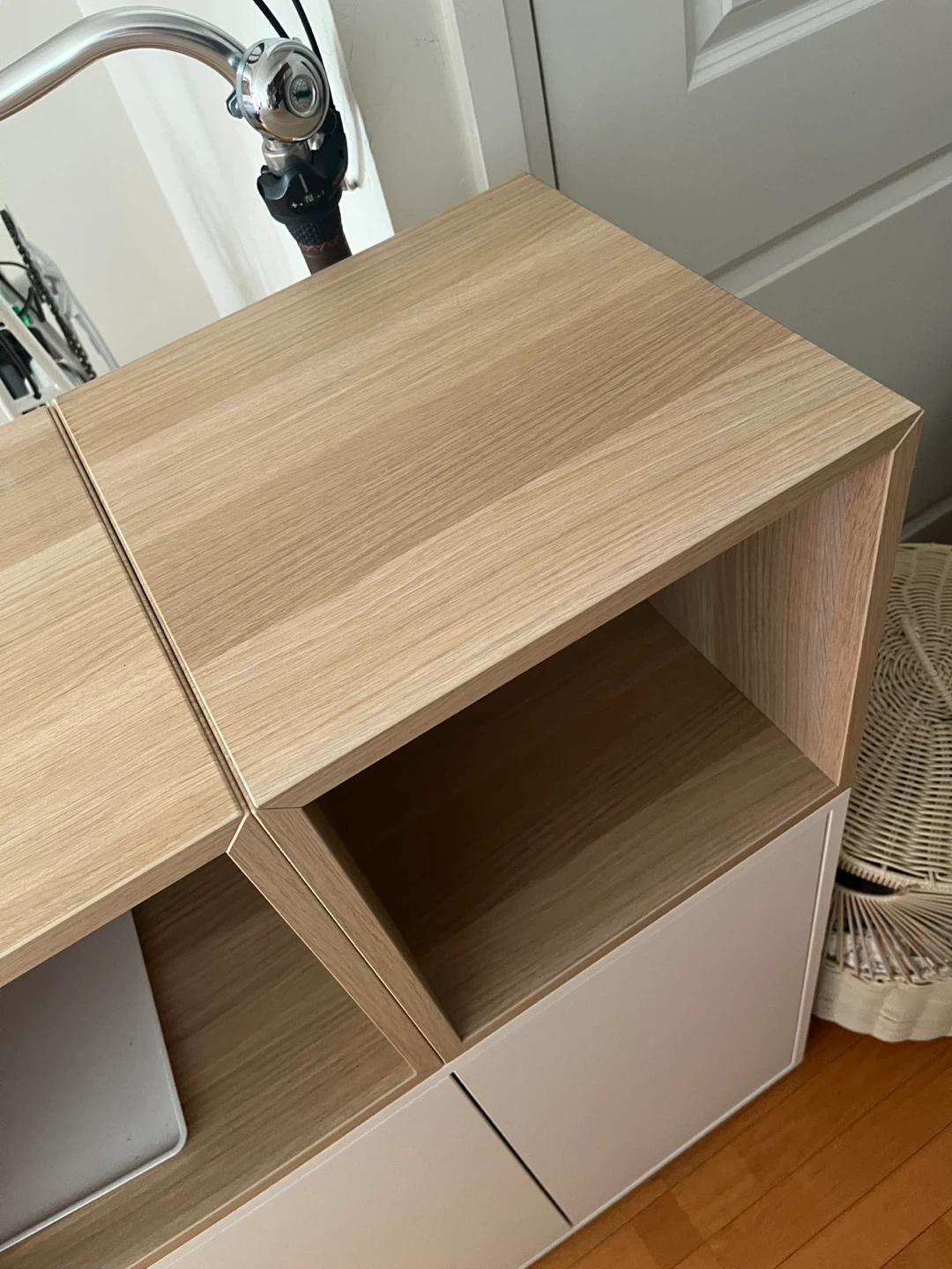 White & Wood Cabinet with Storage - photo 3
