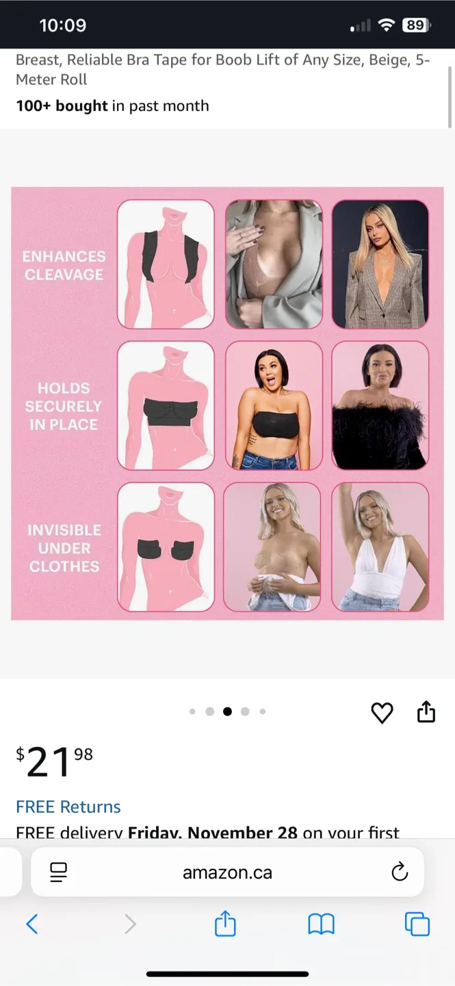 Brand NEW Rolls of Boob Tape & Reusable Flower Nipple Covers image indicator(5)