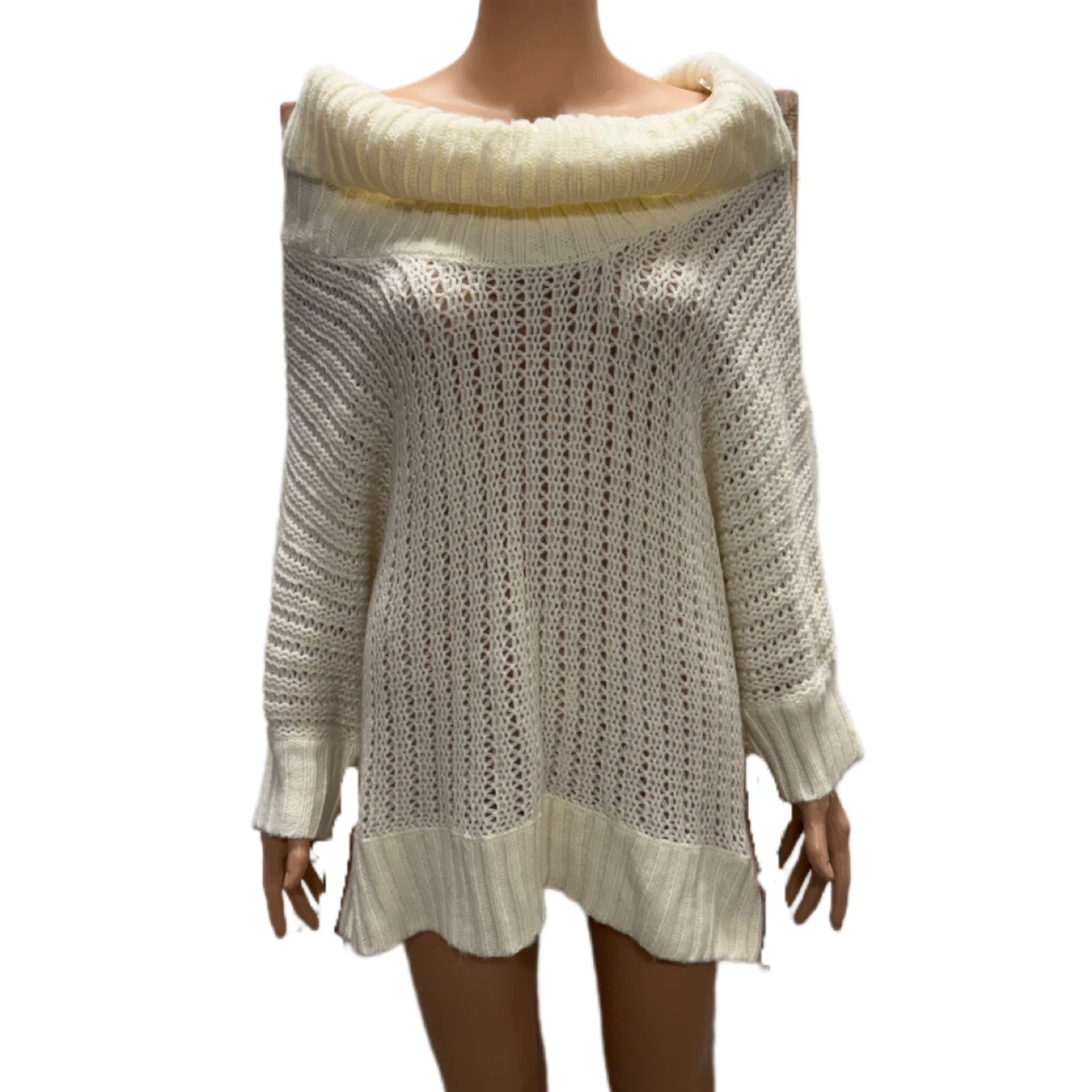 AE Sport Women’s Off-Shoulder Knit Sweater, size 1X