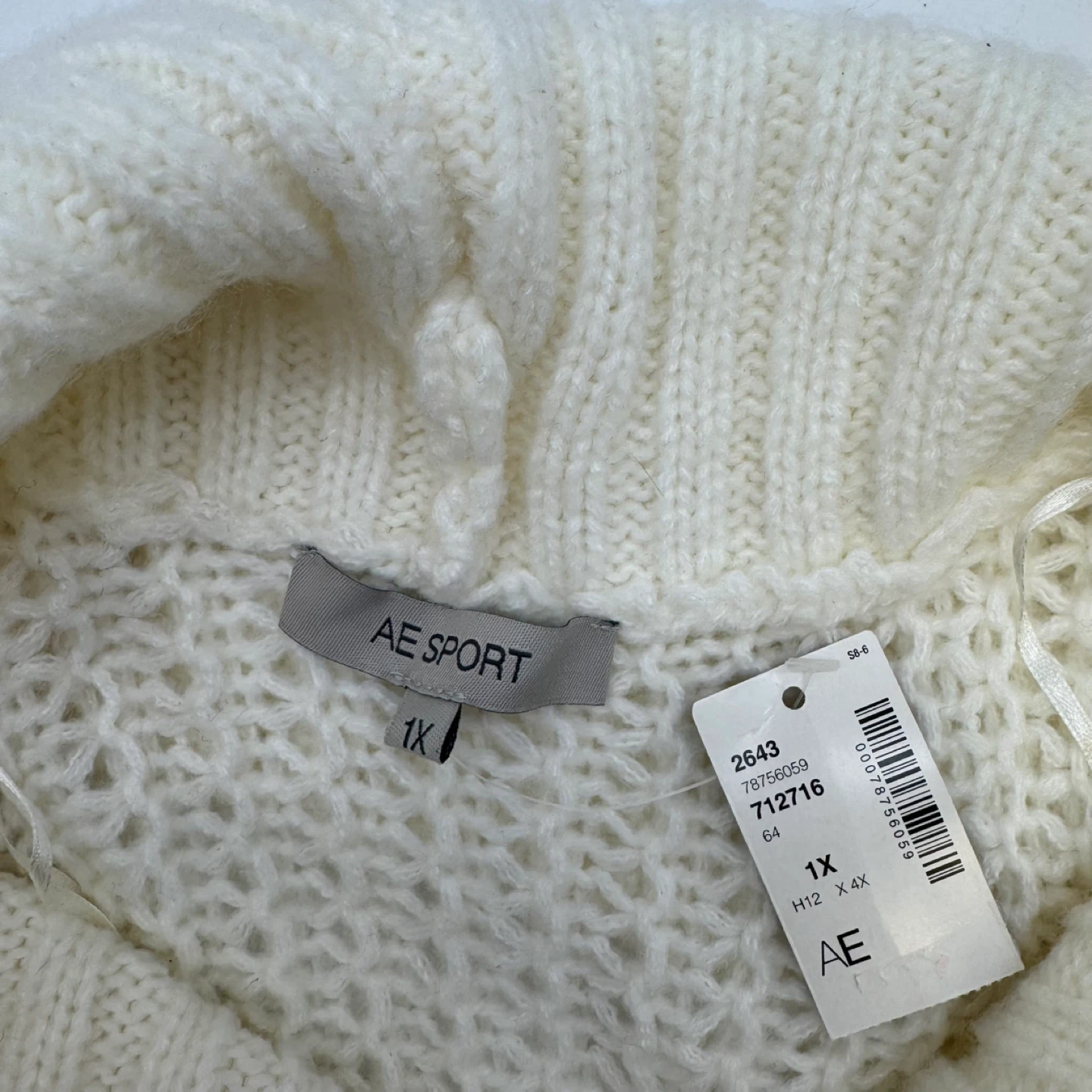 AE Sport Women’s Off-Shoulder Knit Sweater, size 1X - photo 5