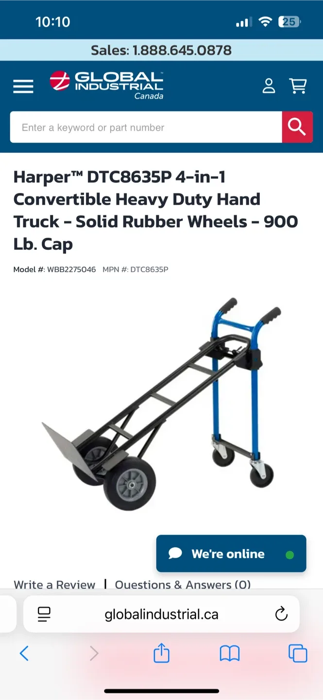 Harper DTC8635P 4-in-1 Convertible Hand Truck