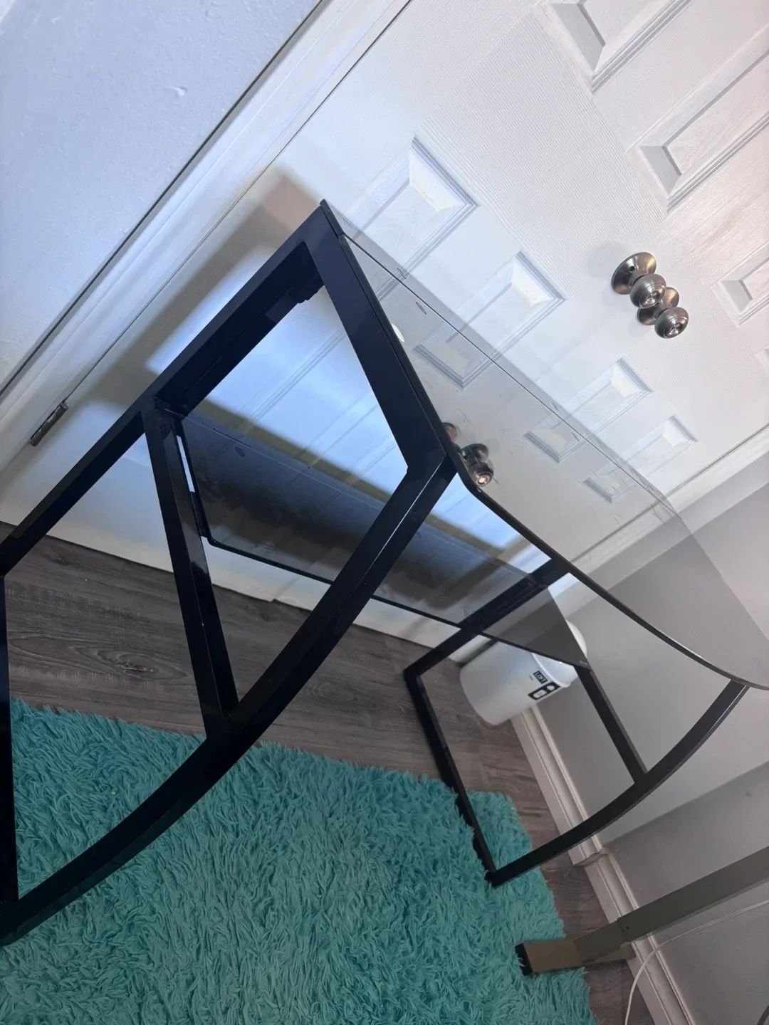 Black Glass Top Desk image indicator(3)