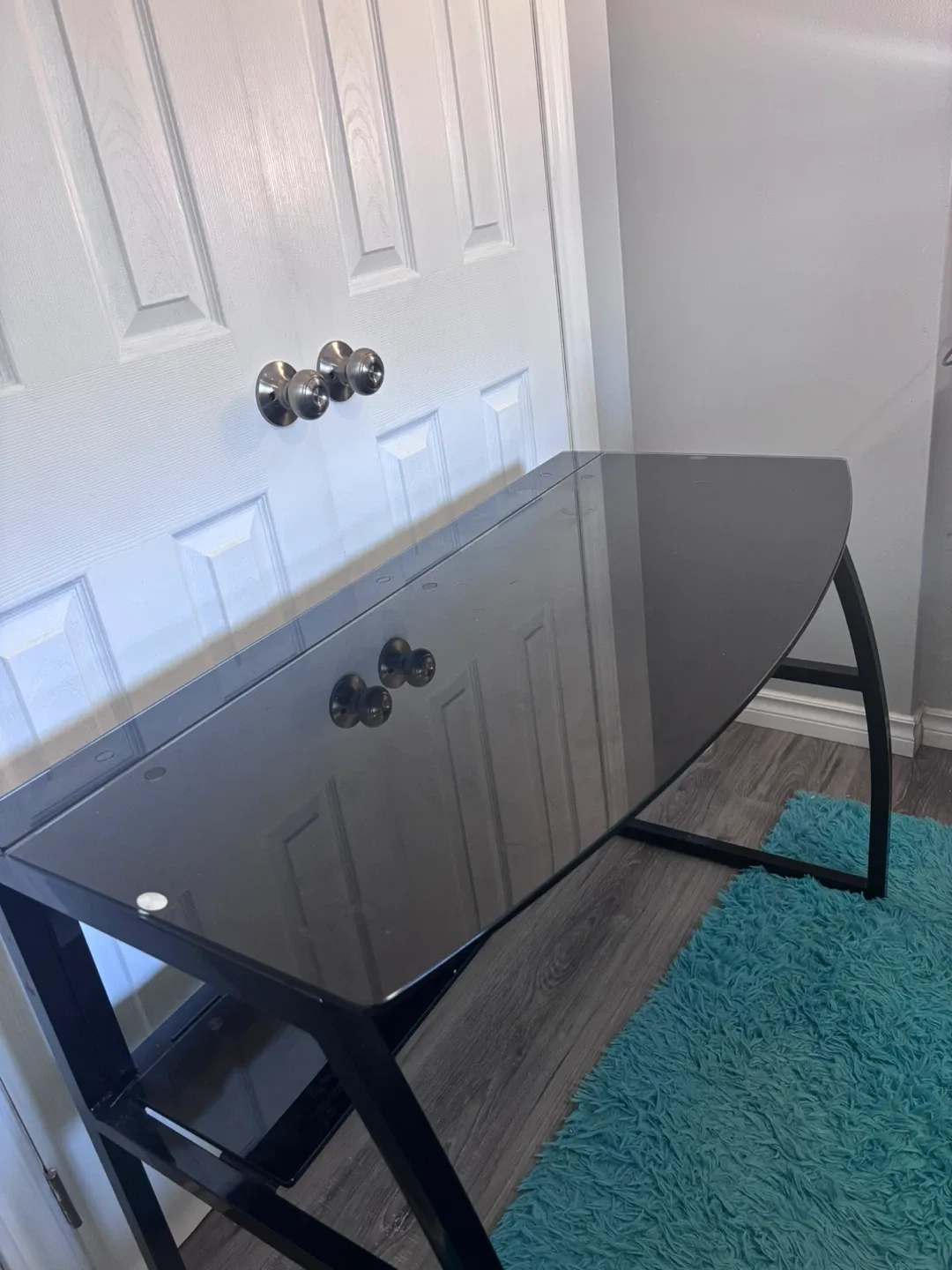 Black Glass Top Desk image indicator(6)