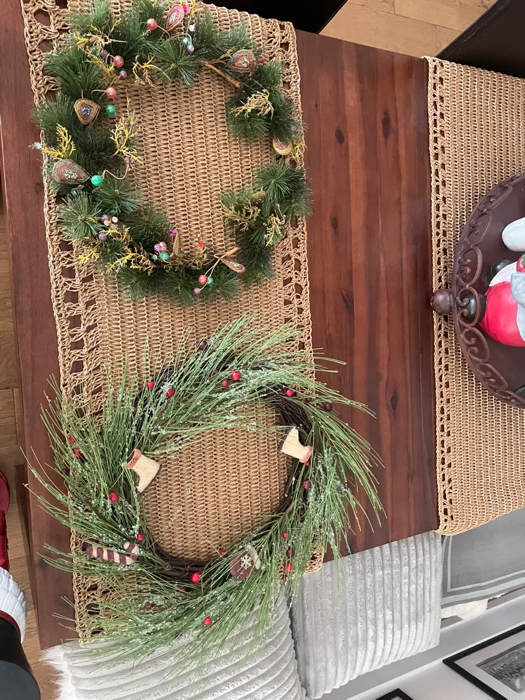 2 Festive Holiday Wreaths