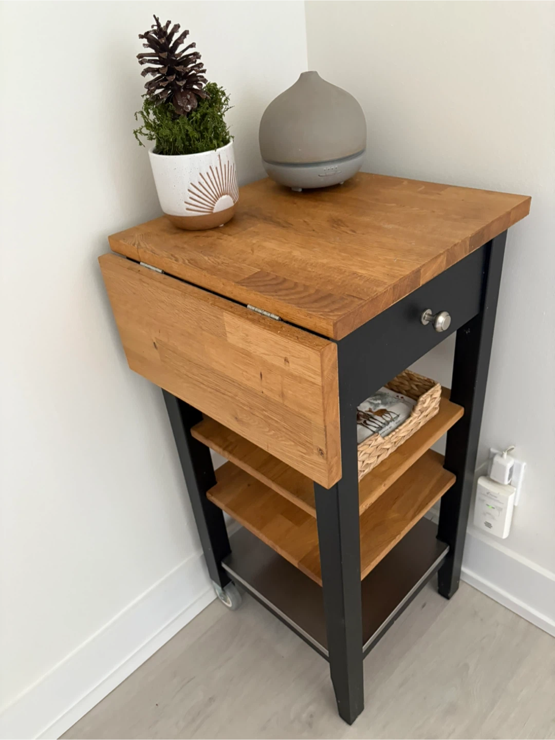 IKEA butcher block bar cart - photo 4