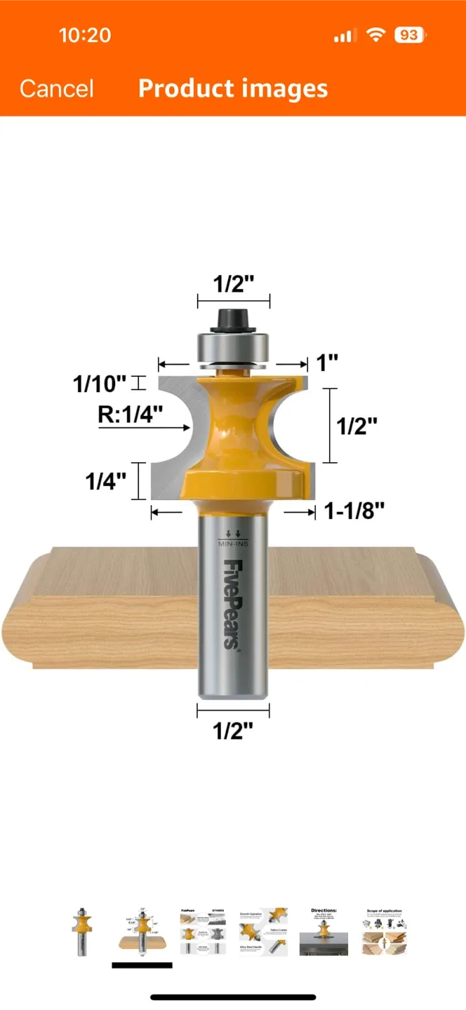 FivePears Router Bit - 1/2 inch