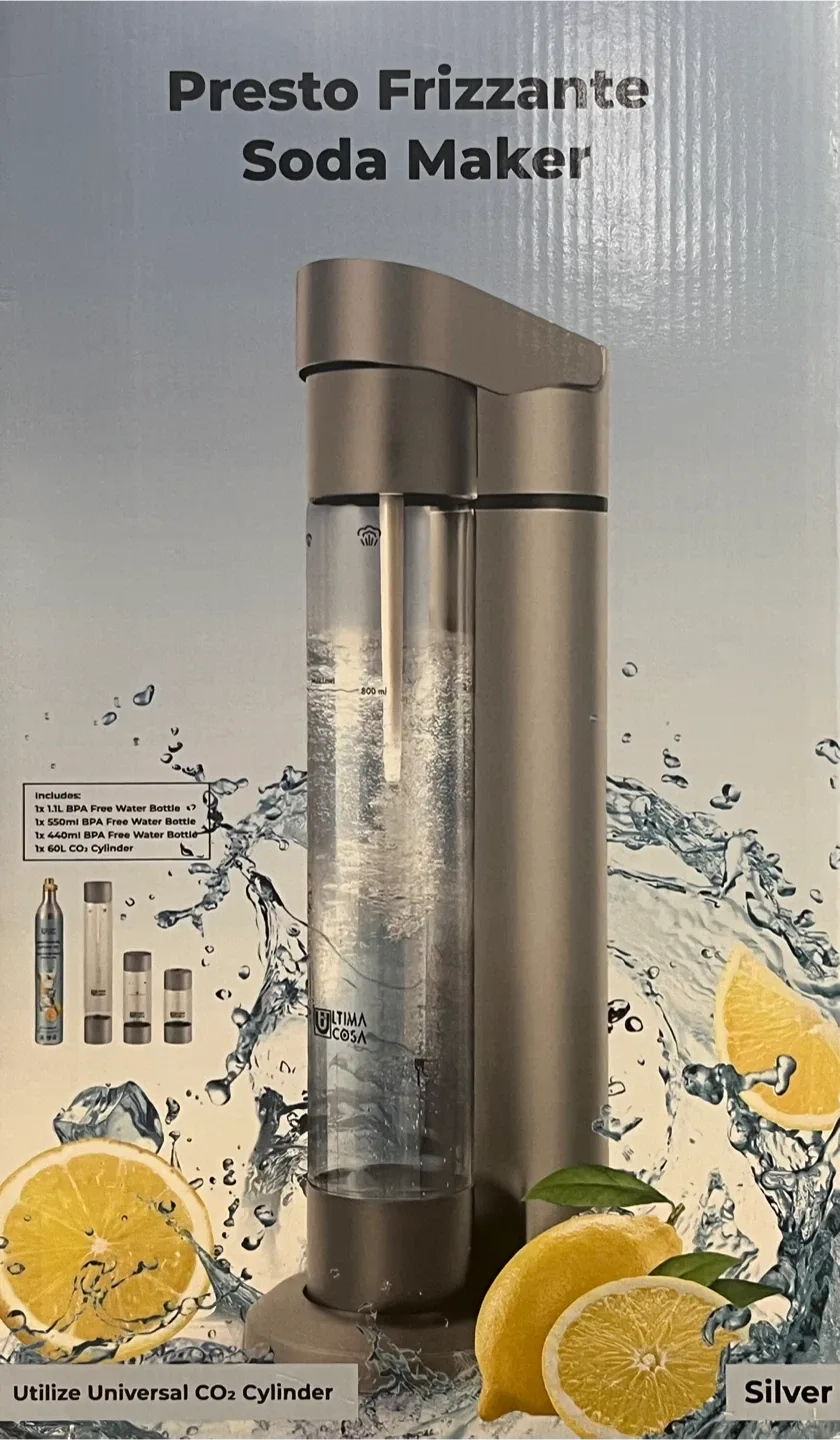 Ultima Cosa Presto Frizzante Soda Maker - Silver