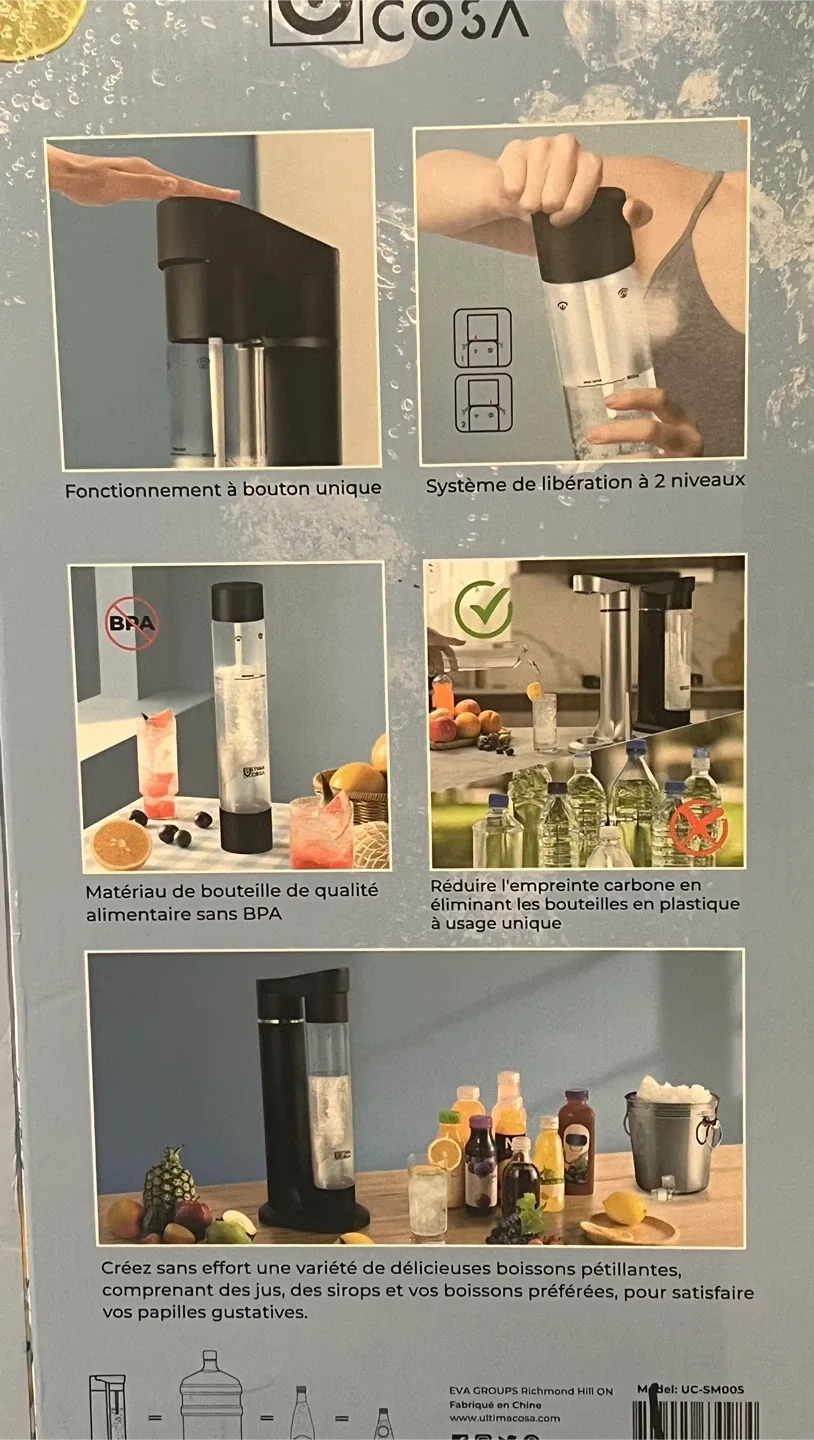 Ultima Cosa Presto Frizzante Soda Maker - Silver image indicator(4)