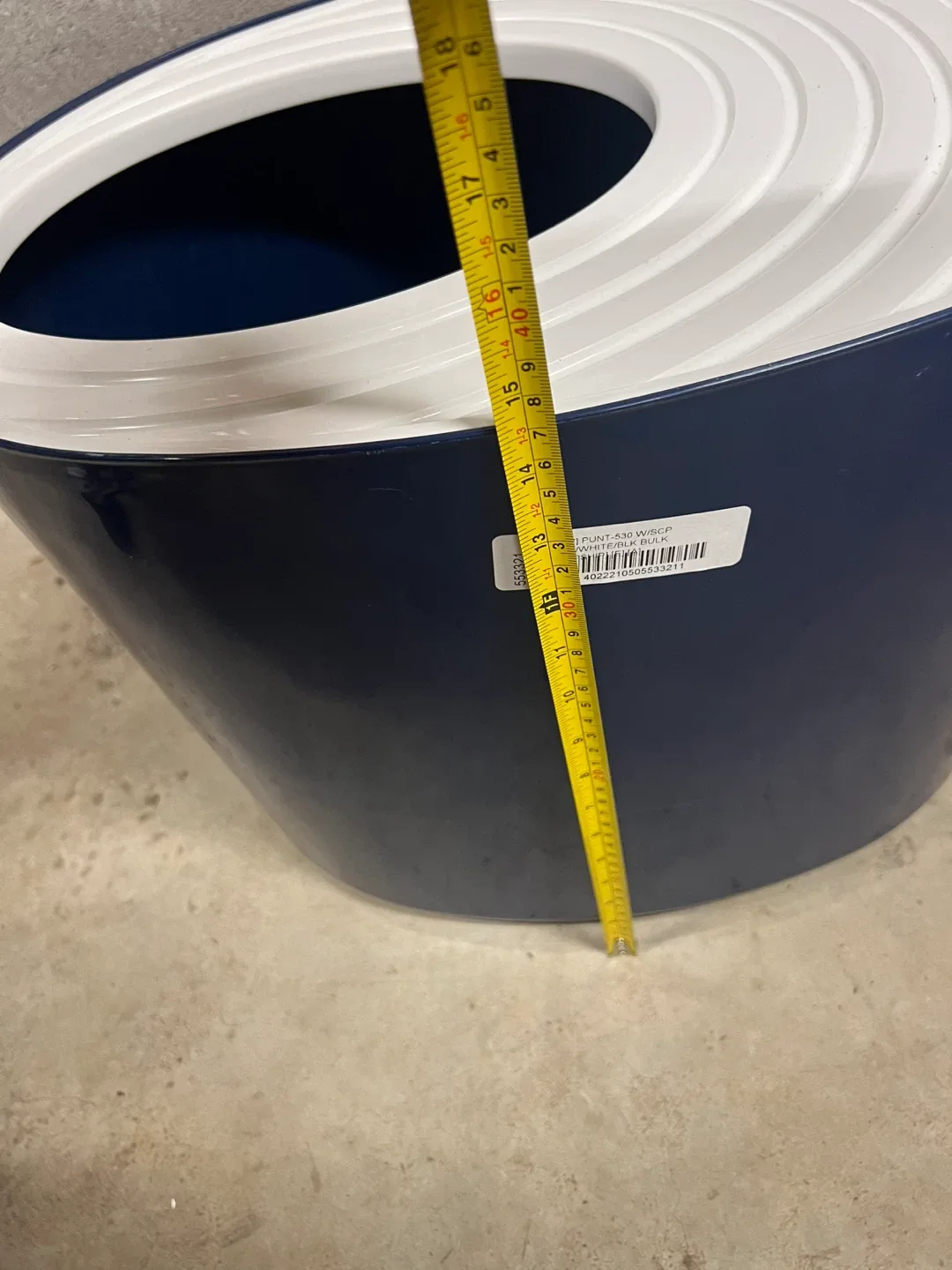PUNT-530 W/SCP Navy/White/Blk Cat Litter Box image indicator(6)