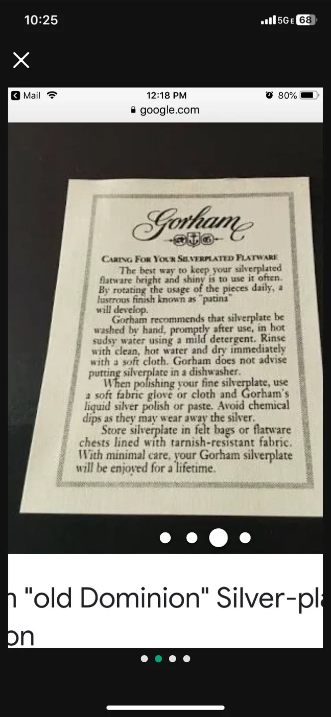 Gorham Old Dominion Silver-plated Flatware Set image indicator(4)