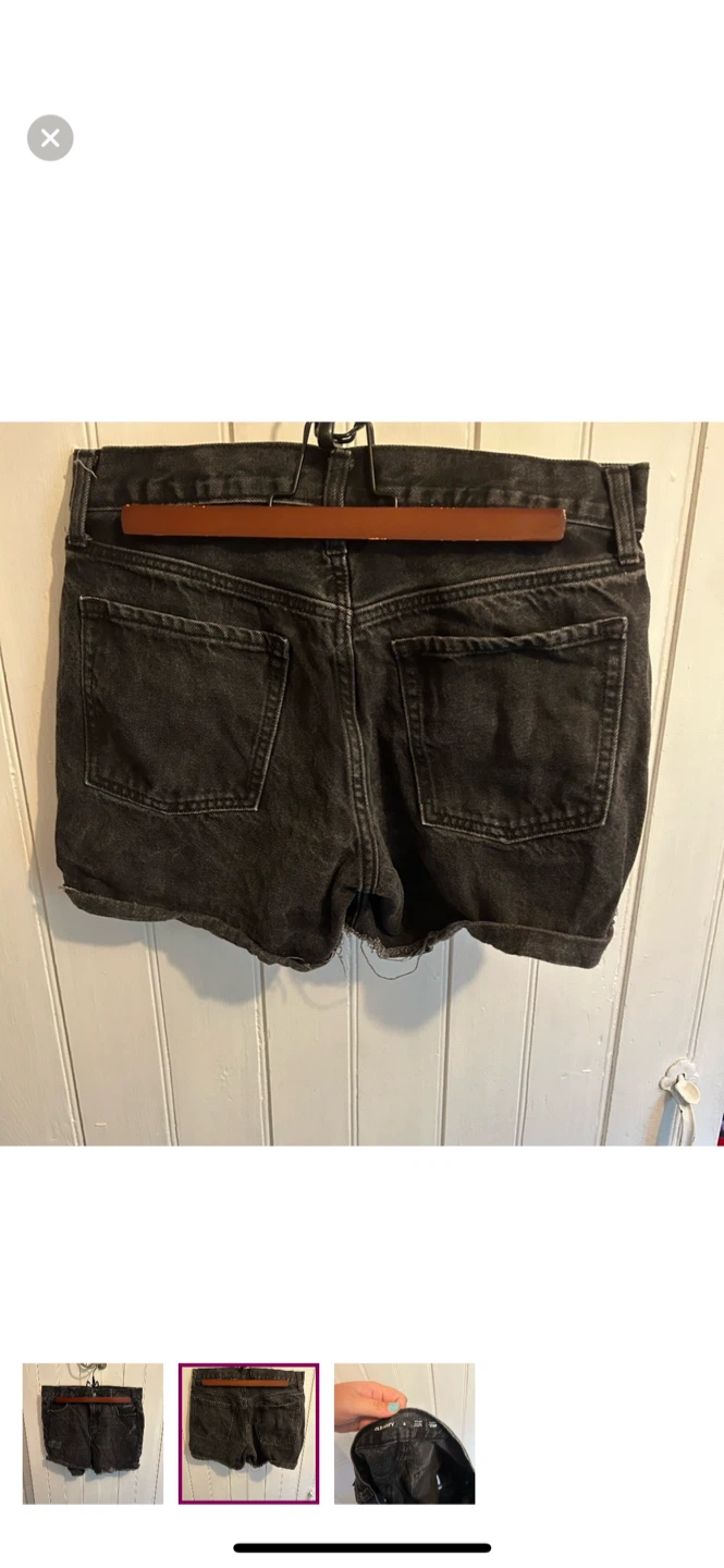 Old Navy Black Denim Shorts - Size 6 - photo 2