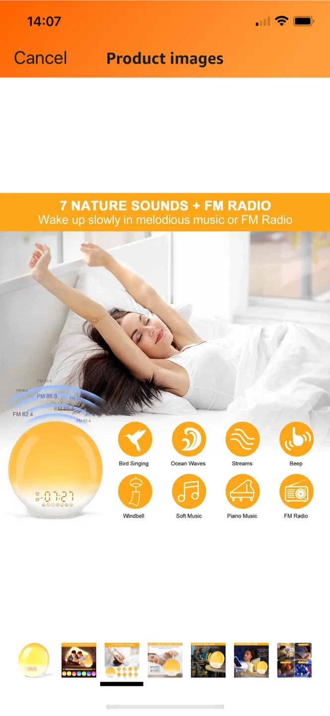 Brand New Wake-Up Light Alarm Clock with Nature Sounds