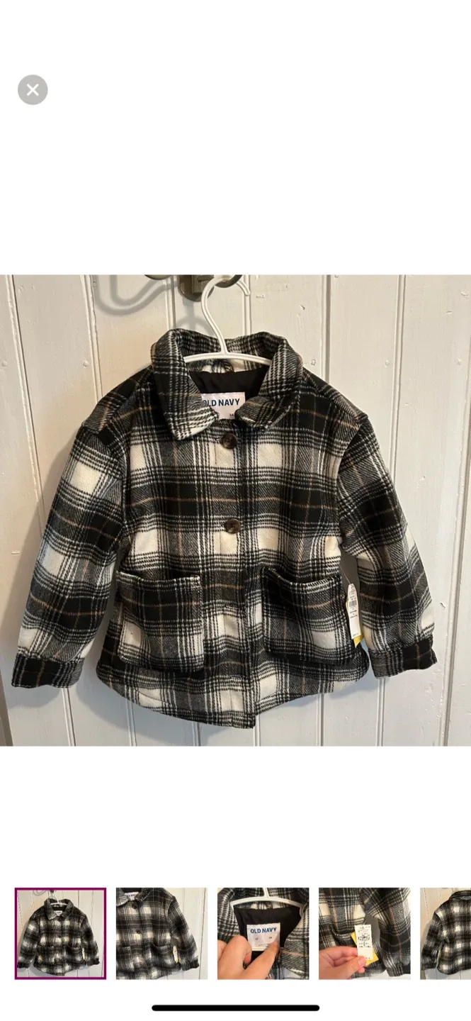 Old Navy Plaid Jacket - Size 3T