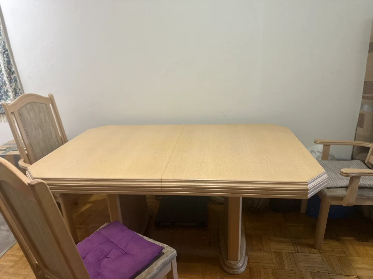 Wooden Dining Table with 6 Chairs