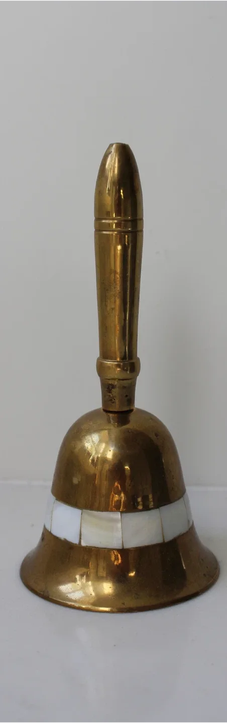 Brass Hand Bell with Mother of Pearl Inlay image indicator(4)