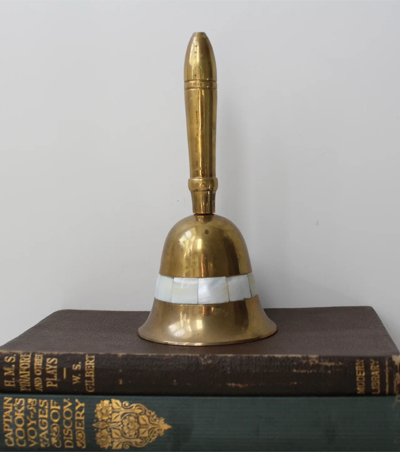 Brass Hand Bell with Mother of Pearl Inlay image indicator(7)