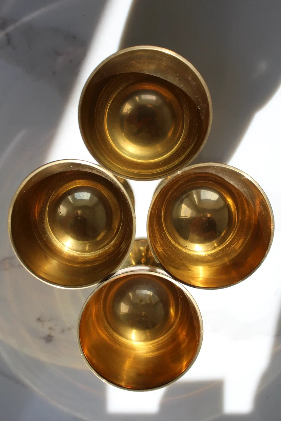 Vintage Brass Goblets - Set of 4 image indicator(2)